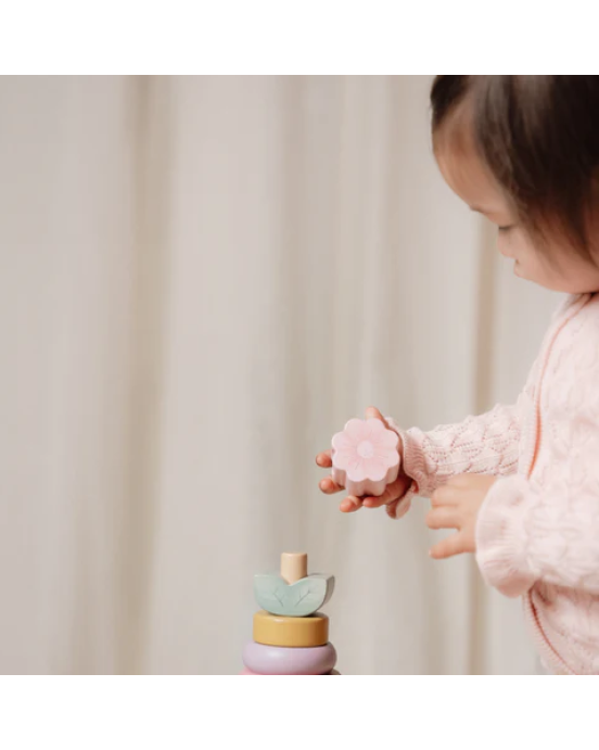 Little Dutch Ξύλινη πυραμίδα ταξινόμησης & ταλάντωσης Fairy Garden  FSC  LD7342