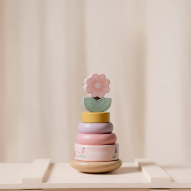 Little Dutch Ξύλινη πυραμίδα ταξινόμησης & ταλάντωσης Fairy Garden  FSC  LD7342