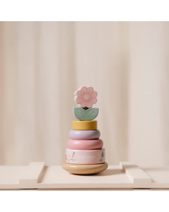 Little Dutch Ξύλινη πυραμίδα ταξινόμησης & ταλάντωσης Fairy Garden  FSC  LD7342