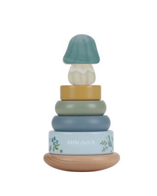 Little Dutch Ξύλινη πυραμίδα ταξινόμησης & ταλάντωσης Forest Friends FSC D7242
