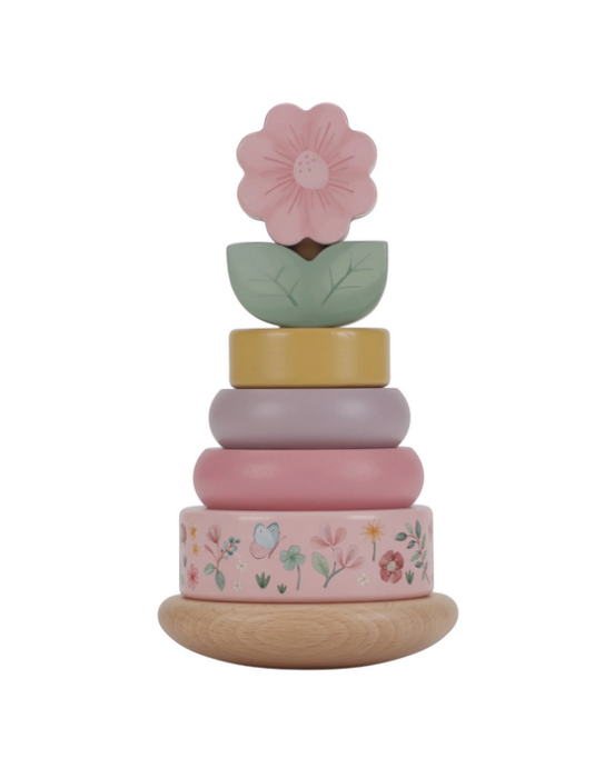 Little Dutch Ξύλινη πυραμίδα ταξινόμησης & ταλάντωσης Fairy Garden  FSC  LD7342