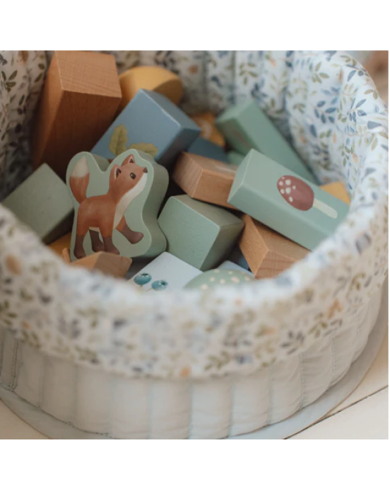 Little Dutch Σετ ξύλινα τουβλάκια Forest Friends FSC LD7245