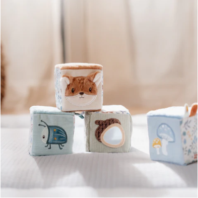 Little Dutch Σετ παιχνιδιού με υφασμάτινους κύβους Forest Friends LD8916