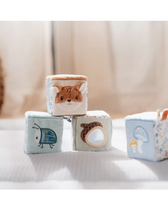 Little Dutch Σετ παιχνιδιού με υφασμάτινους κύβους Forest Friends LD8916