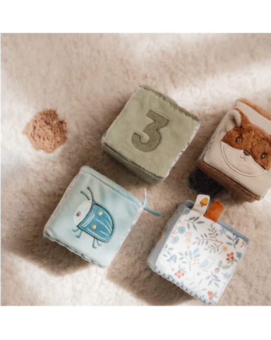 Little Dutch Σετ παιχνιδιού με υφασμάτινους κύβους Forest Friends LD8916