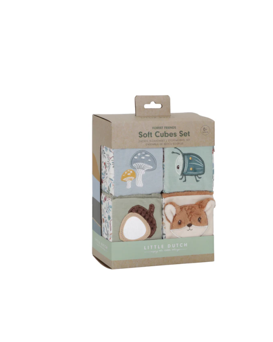 Little Dutch Σετ παιχνιδιού με υφασμάτινους κύβους Forest Friends LD8916