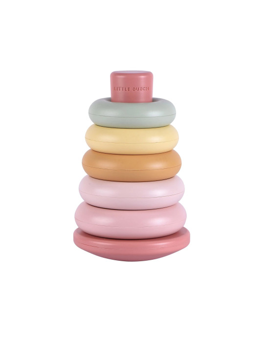 LITTLE DUTCH. Πυραμίδα ταξινόμησης με κρίκους (ροζ).