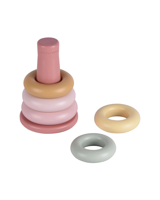 LITTLE DUTCH. Πυραμίδα ταξινόμησης με κρίκους (ροζ).