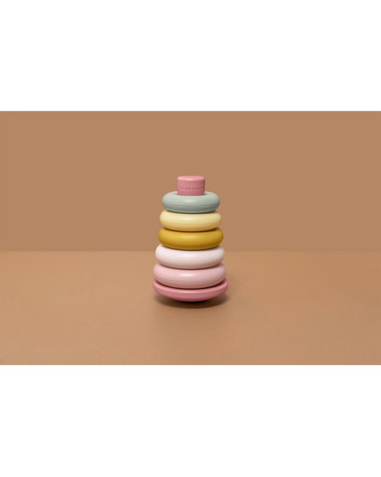 LITTLE DUTCH. Πυραμίδα ταξινόμησης με κρίκους (ροζ).