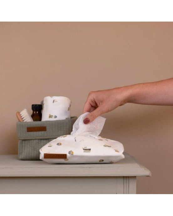 Little Dutch Υφασμάτινη θήκη για μωρομάντηλα Sailors Bay White LD30321690