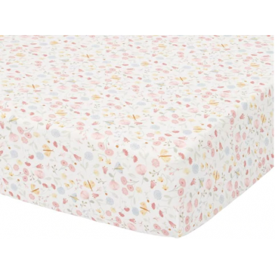  Little Dutch Σεντόνι με λάστιχο για βρεφικό κρεβάτι Flowers & Butterflies LD10621450