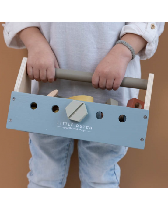 Little Dutch Ξύλινη εργαλειοθήκη με 20 εργαλεία LD7078