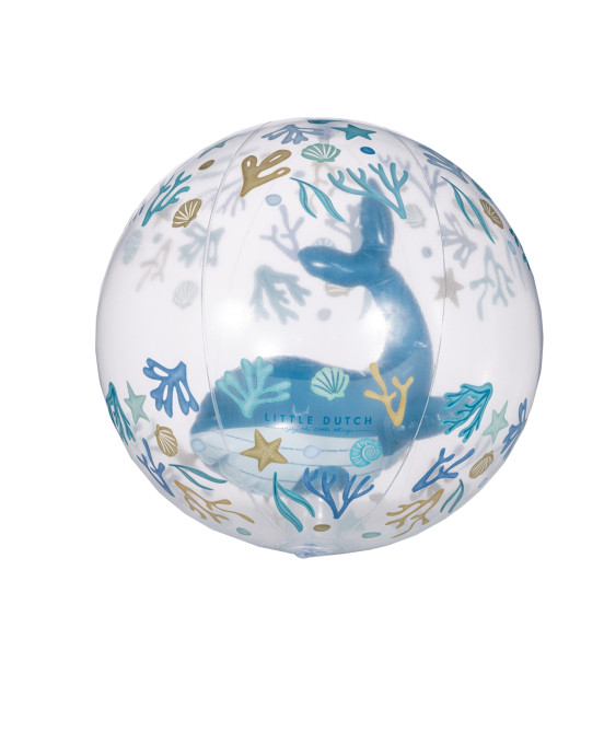 LITTLE DUTCH Μπάλα παραλίας 3D Ocean Dreams Μπλε LD2012398