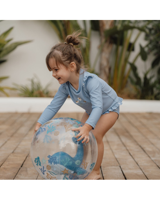 LITTLE DUTCH Μπάλα παραλίας 3D Ocean Dreams Μπλε LD2012398