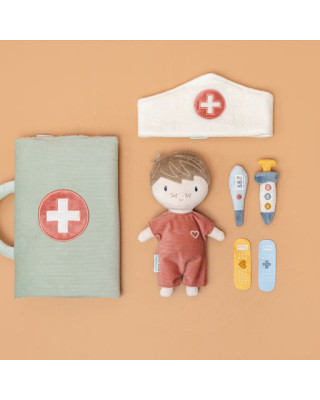 Little Dutch  Υφασμάτινο βαλιτσάκι γιατρού με κούκλα LD4549