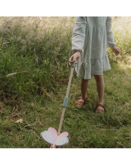 Little Dutch Ξύλινη τρεχαλίτσα πεταλούδα με κοντάρι Fairy Garden FSCLD7343