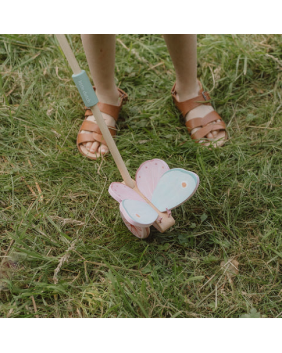 Little Dutch Ξύλινη τρεχαλίτσα πεταλούδα με κοντάρι Fairy Garden FSCLD7343
