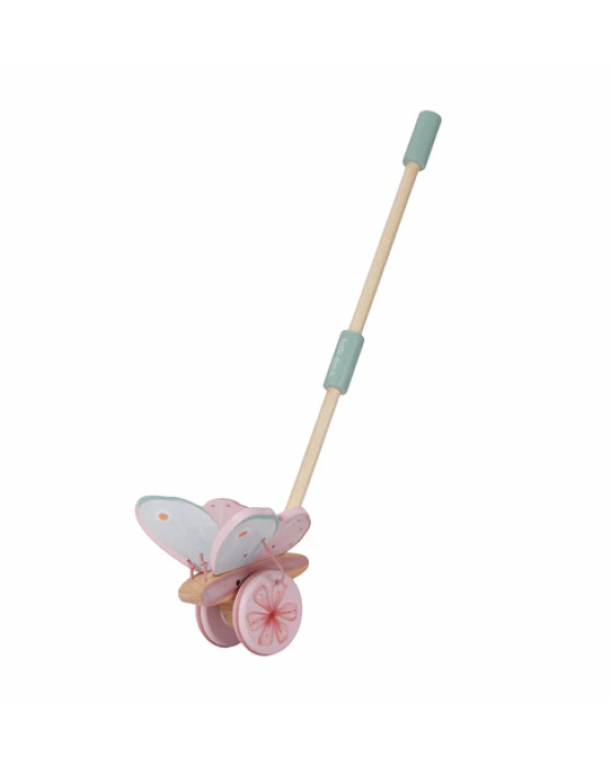 Little Dutch Ξύλινη τρεχαλίτσα πεταλούδα με κοντάρι Fairy Garden FSCLD7343