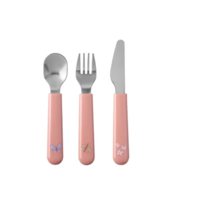 Little Dutch Σετ 3 παιδικά μαχαιροπήρουνα Flowers & Butterflies ΜΕΡ108033065243