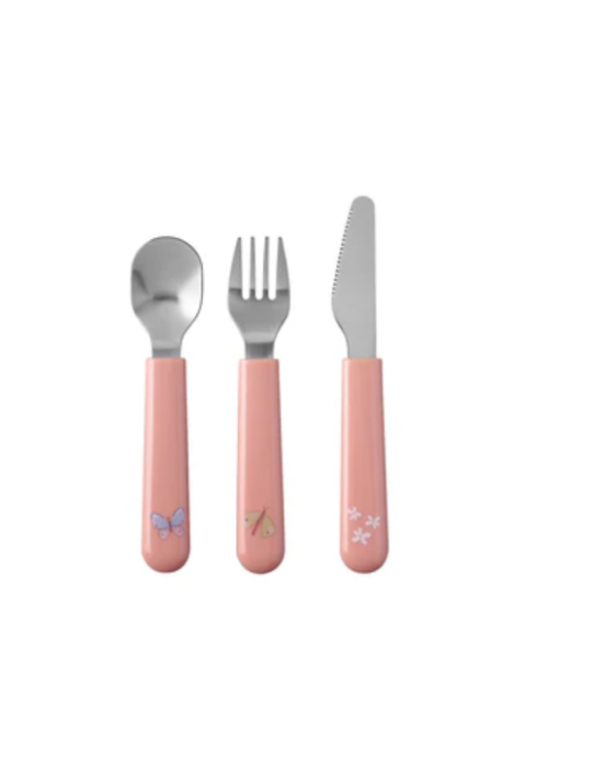 Little Dutch Σετ 3 παιδικά μαχαιροπήρουνα Flowers & Butterflies ΜΕΡ108033065243