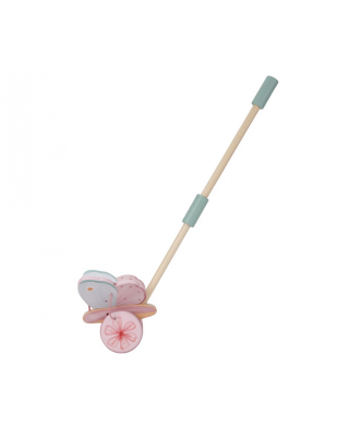 Little Dutch Ξύλινη τρεχαλίτσα πεταλούδα με κοντάρι Fairy Garden FSCLD7343
