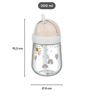 LITTLE DUTCH. Εκπαιδευτικό ποτηράκι με καλαμάκι 300 ml - Fairy Garden