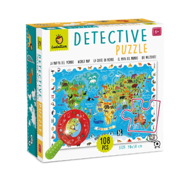 Ludattica detective Puzzle - Animal Map of the World 23423
