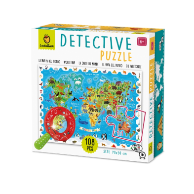 Ludattica detective Puzzle - Animal Map of the World 23423