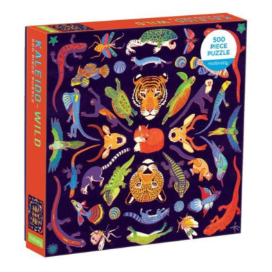 Mudpuppy. Παζλ 500 κομματιών καλειδοσκοπικό "Άγρια ζώα" BER-356974