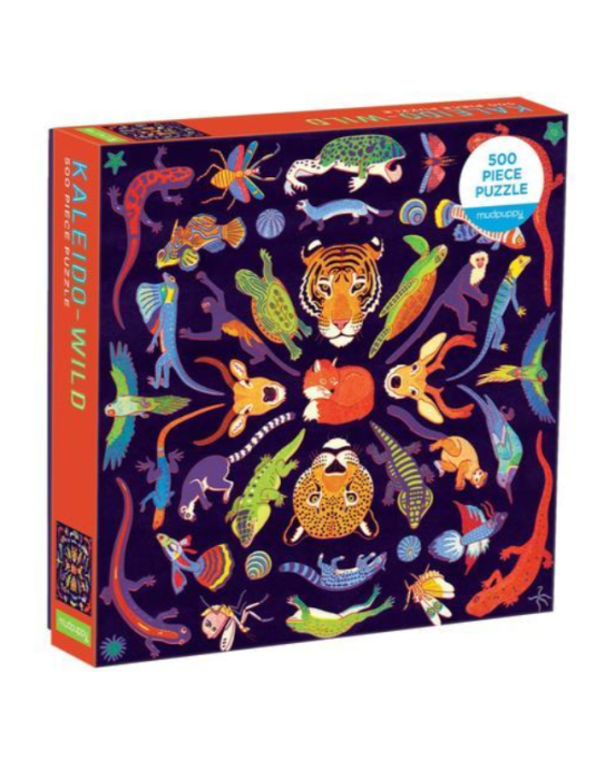 Mudpuppy. Παζλ 500 κομματιών καλειδοσκοπικό "Άγρια ζώα" BER-356974