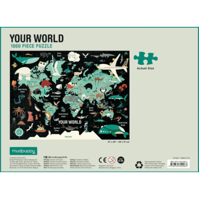 Παζλ Με 1000 Κομμάτια Mudpuppy Ο Κόσμος 8+ Ετών  BER-354906