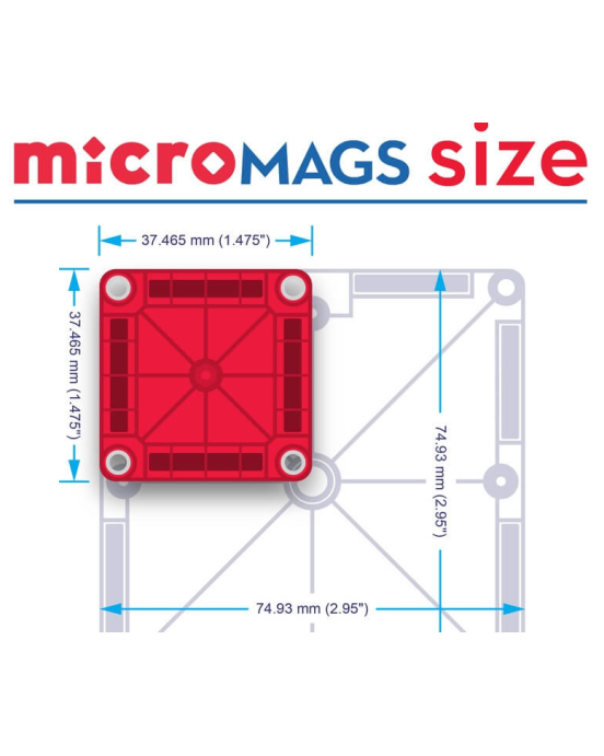 Magna-Tiles Μαγνητικό Παιχνίδι 70 τμχ "Micromags Deluxe" 244070 