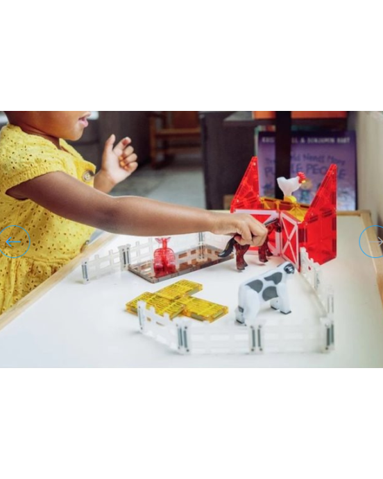 Magna-Tiles  Μαγνητικό Παιχνίδι Κατασκευών Farm Animals 25τμχ. για 3+ 22125