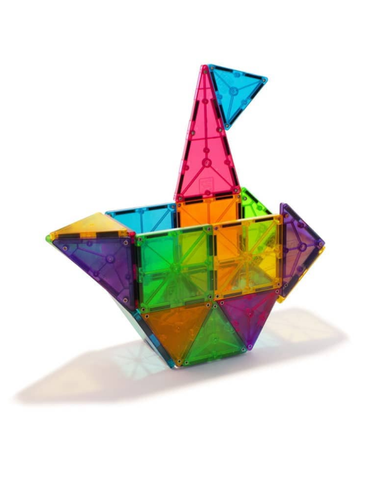 Magna-Tiles Μαγνητικό Παιχνίδι 100 κομματιών Clear Colors 04300