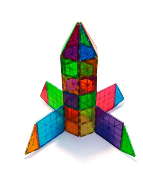 Magna-Tiles Μαγνητικό Παιχνίδι 100 κομματιών Clear Colors 04300
