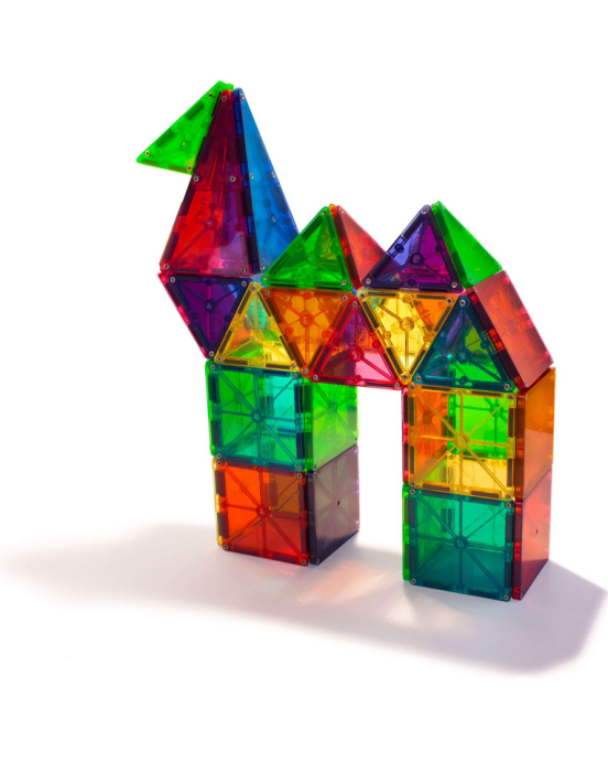 Magna-Tiles Μαγνητικό Παιχνίδι 100 κομματιών Clear Colors 04300