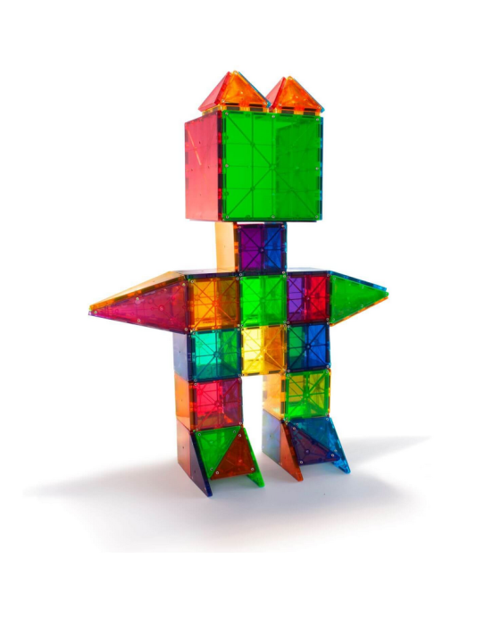 Magna-Tiles Μαγνητικό Παιχνίδι 100 κομματιών Clear Colors 04300
