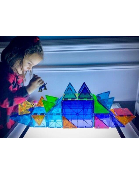 Magna-Tiles Μαγνητικό Παιχνίδι 100 κομματιών Clear Colors 04300