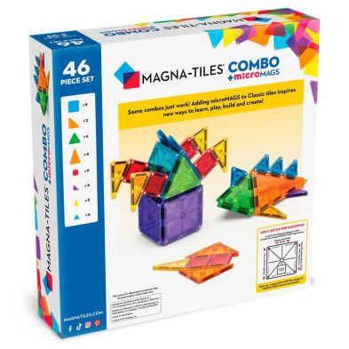 Magna-Tiles Μαγνητικό Παιχνίδι 46 τμχ "Combo + Micromags"  244046