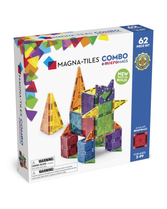 Magna Tiles Μαγνητικό Παιχνίδι 62τμχ Combo Magna Tiles  244062 
