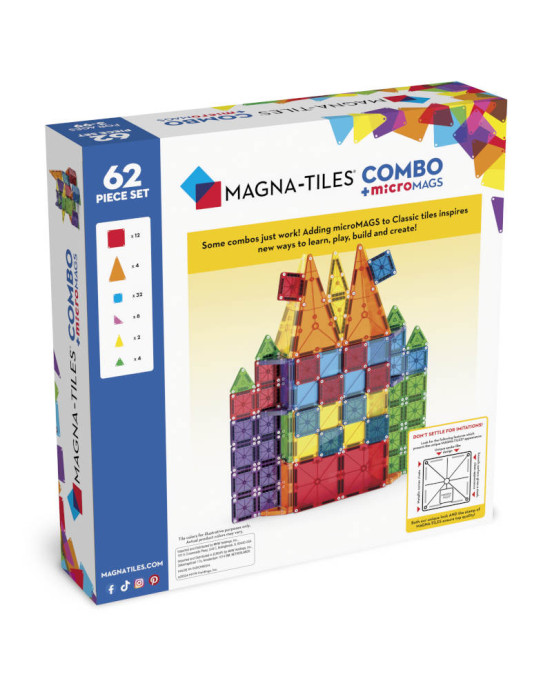 Magna Tiles Μαγνητικό Παιχνίδι 62τμχ Combo Magna Tiles  244062 