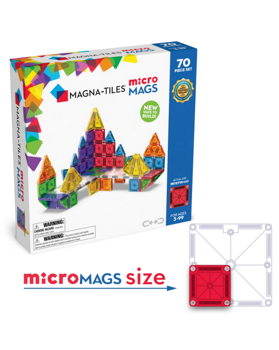 Magna-Tiles Μαγνητικό Παιχνίδι 70 τμχ "Micromags Deluxe" 244070 
