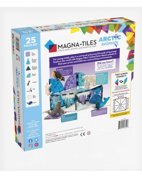 Magna Tiles Μαγνητικό Παιχνίδι Μαγνητικά Πλακίδια Arctic Animals 25 Κομμάτια  21125