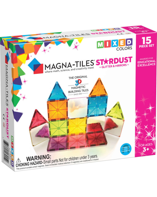 Magna Tiles Μαγνητικό Παιχνίδι  Stardust 15 Κομμάτια 18915
