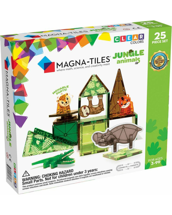 Magna-Tiles Μαγνητικό Παιχνίδι Μαγνητικά Πλακίδια Jungle Animals 25 Κομμάτια  21225