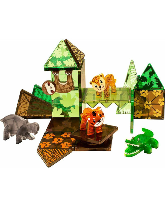 Magna-Tiles Μαγνητικό Παιχνίδι Μαγνητικά Πλακίδια Jungle Animals 25 Κομμάτια  21225
