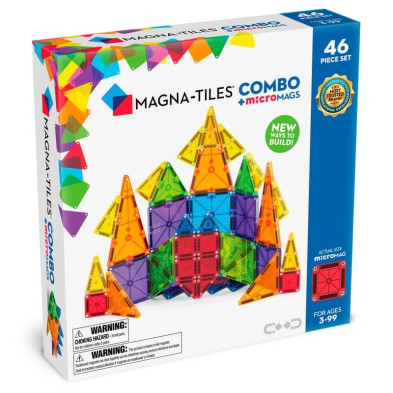 Magna-Tiles Μαγνητικό Παιχνίδι 46 τμχ "Combo + Micromags"  244046