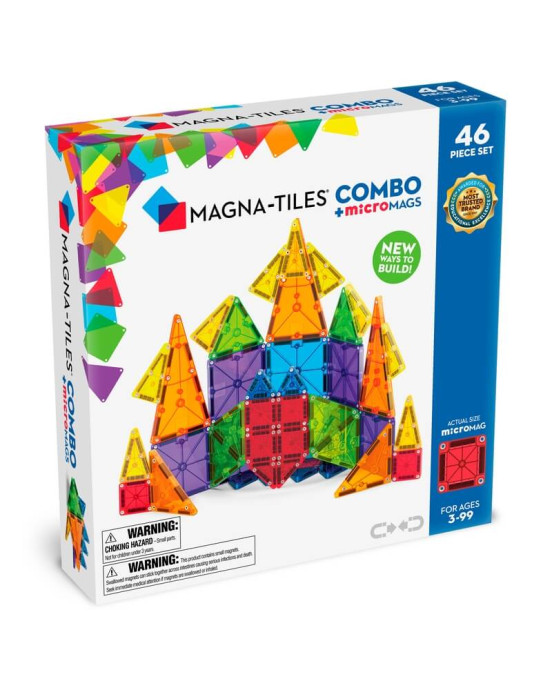 Magna-Tiles Μαγνητικό Παιχνίδι 46 τμχ "Combo + Micromags"  244046