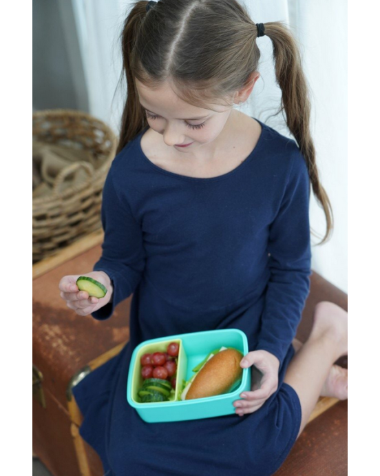 Melii Παιδικό Δοχείο Φαγητού Bento 2 θέσεων 880ml Light-Mint-Blu MEL21850