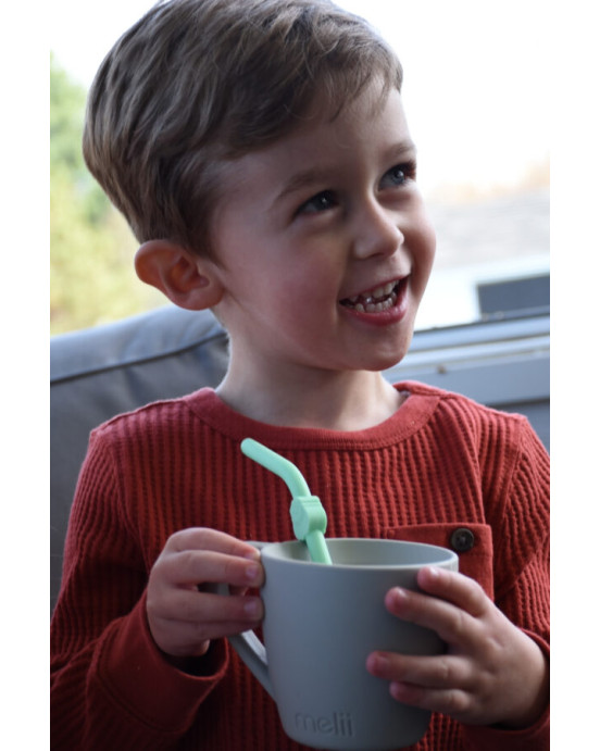 Melii  6 καλαμάκια σιλικόνης πολλαπλών χρήσεων MEL18100